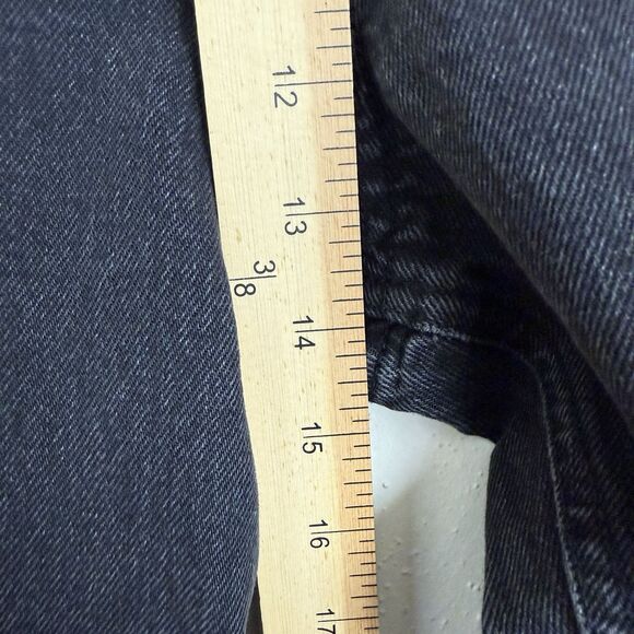 ASOS Black Wide Leg Jeans Women’s Tall Size 29x34 (actual) Double Buttons - Picture 11 of 11